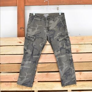 Cropped Camo Cargo Pants